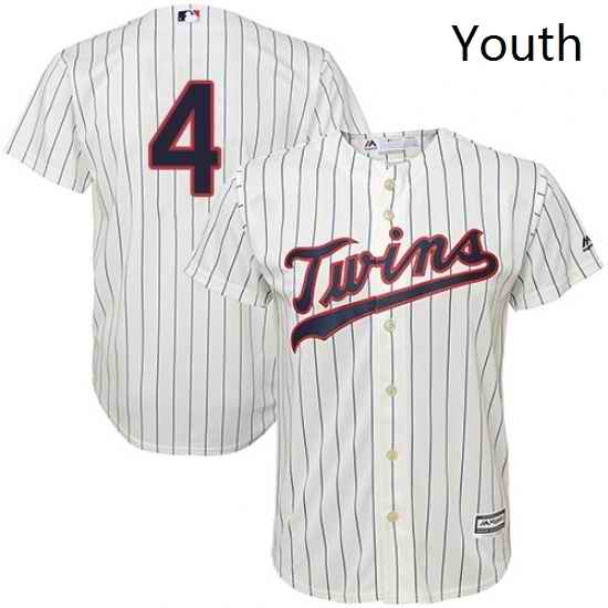 Youth Majestic Minnesota Twins 4 Paul Molitor Authentic Cream Alternate Cool Base MLB Jersey